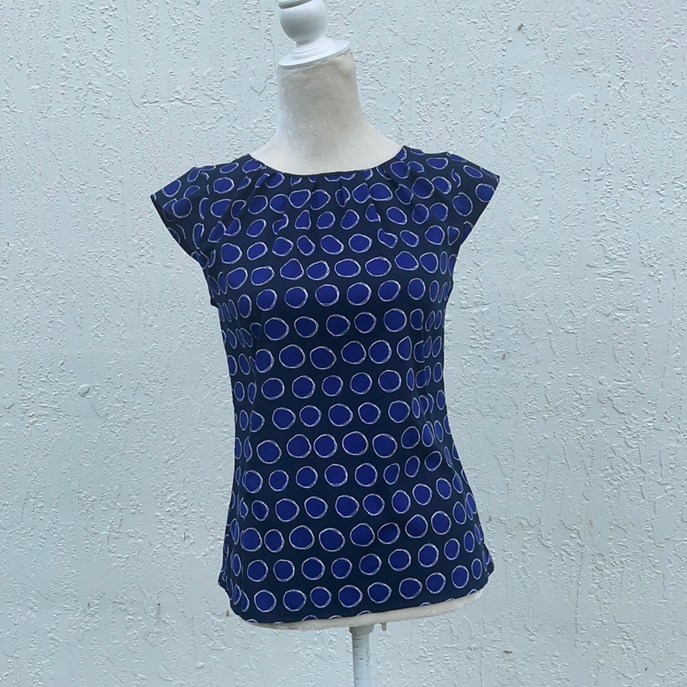 BR Blue Polka Dot Blouse